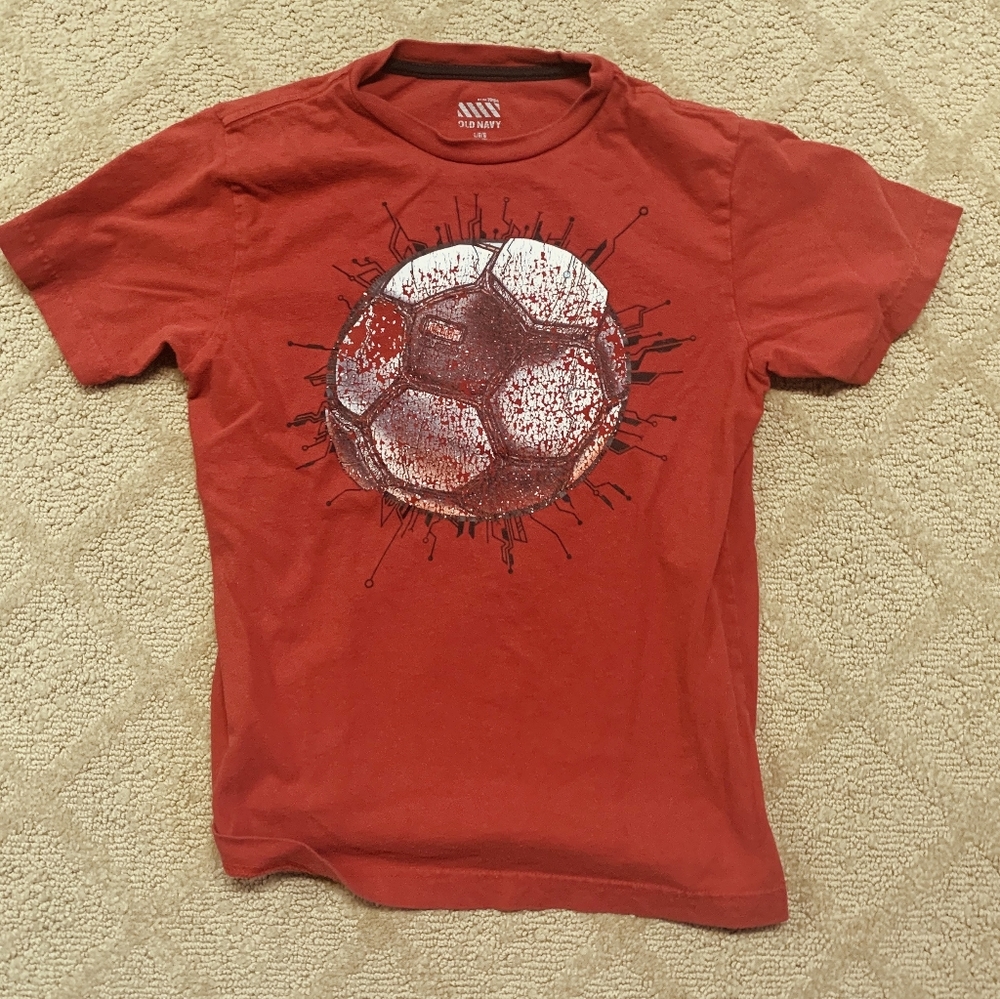 4/$20 Old Navy Soccer Ball Graphic T-Shirt